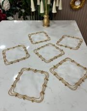 peçete 6 lı inci model altın 2