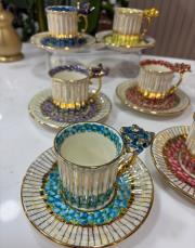 el boyama gül fincan seti  2