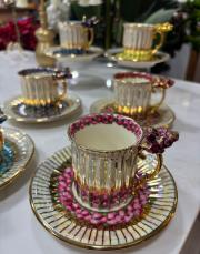 el boyama gül fincan seti  3