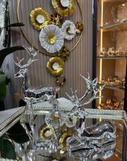 2’li döküm geyik gümüş