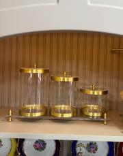 pleksi kavonoz seti 3 lü takım stand dahil  2