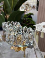 kristal lokumluk tekli adet 10 cm gold