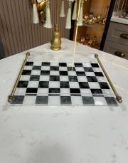 damalı büyük çay tepsisi pleksi  2