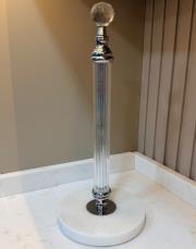 rulo peçetelik kristal 33 cm gümüş