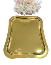 dikdörtgen oval tepsi gold