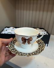 leopar bone çay seti 6 lı 