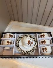 leopar bone kahve fincan takımı  2