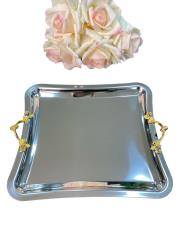 italyan 6´ lı kuplu tepsi gümüş