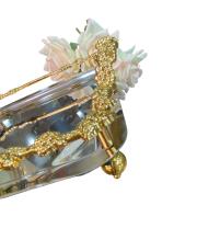 çok çiçekli ayaklı tepsi adet gümüş 2